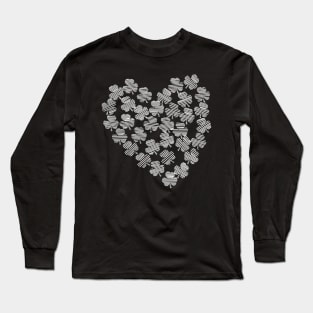 St Patricks Day Shamrock Heart Long Sleeve T-Shirt